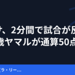 バルサ、2分間で試合が反転　19歳ヤマルが通算50点
