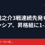 佐藤龍之介3戦連続先発も　バレンシア、昇格組に1-3