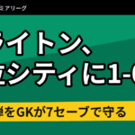 ブライトン、首位シティに1-0　アヤリ弾をGKが7セーブで守る
